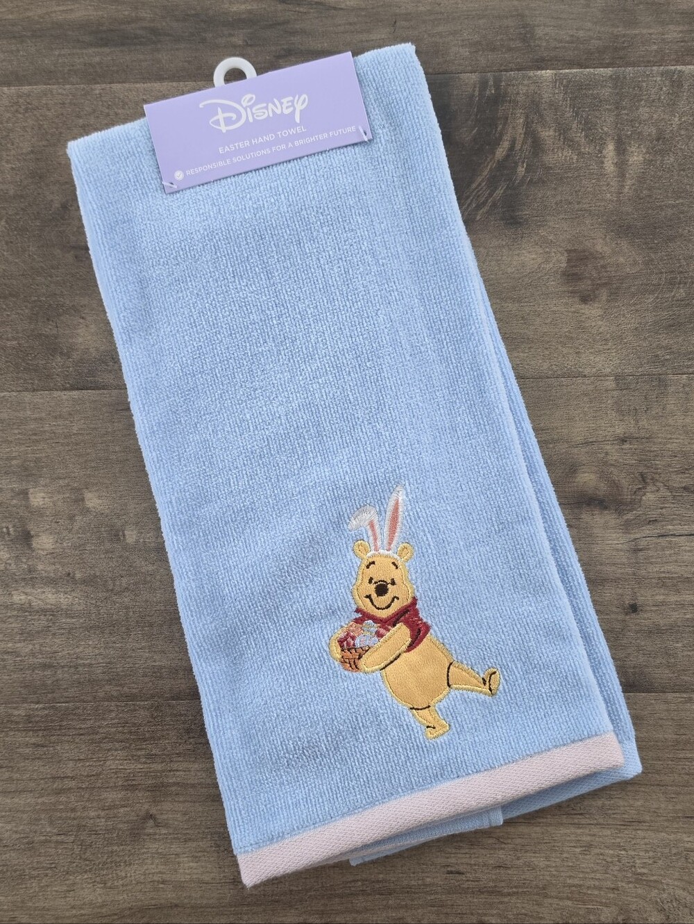 Disney Winnie The Pooh Bunny Ears Easter Hand Towel NWT Celebrate Together